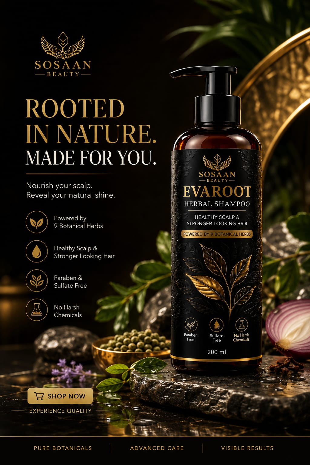 Evaroot Herbal Shampoo — SOSAAN Beauty